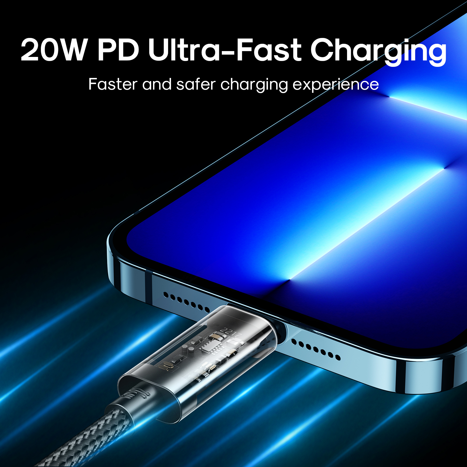Picture of Joyroom S-CL020A12 Type-C to Lightning PD 20W Data Cable 1.2m For Iphone - Blue