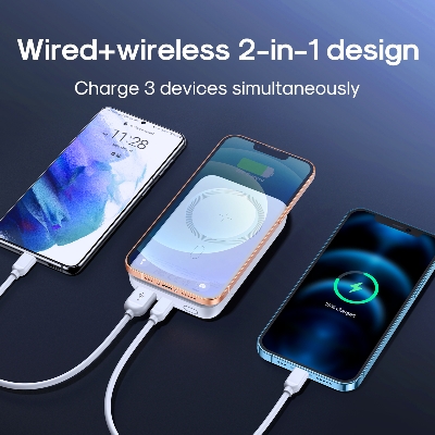 Picture of Joyroom 20W Mini Magnetic Wireless Power bank 10000mAh - White - White