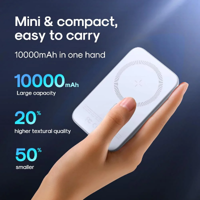 Picture of Joyroom 20W Mini Magnetic Wireless Power bank 10000mAh - White - White