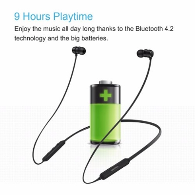 Picture of Wavefun Flex Pro Wireless Bluetooth Neckband Earphone - Black