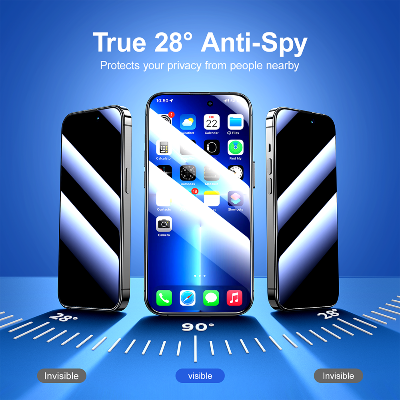 Picture of JOYROOM JR-P01 Black Edge Privacy Screen Protector for iPhone 14 / 14 Plus / 14 Pro / 14 Pro Max