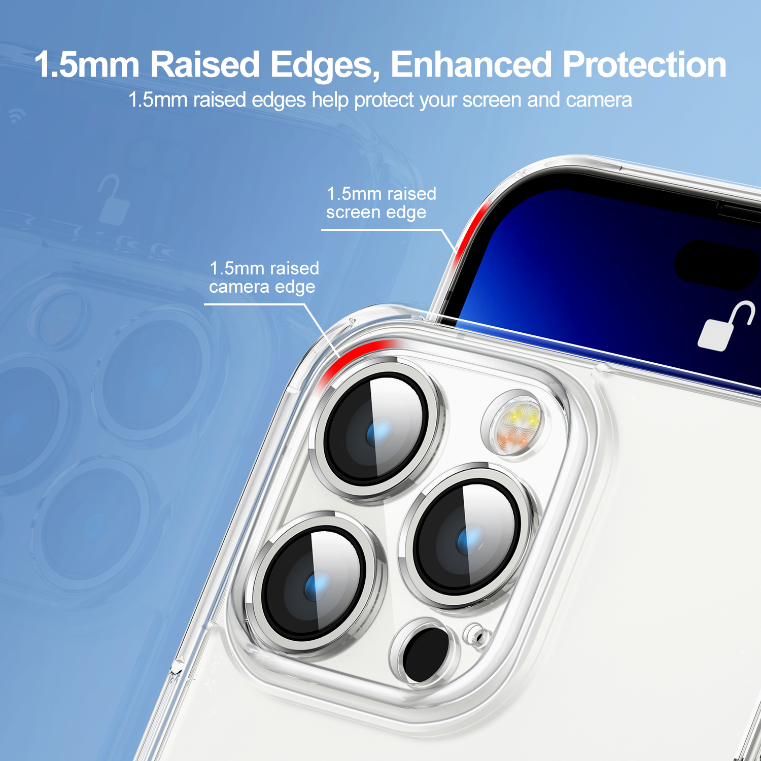 Picture of Joyroom JR-14D4 14D Anti-Yellow Transparent Clear Cover Case for iPhone 14 Pro & iPhone 14 Pro Max - Transparent