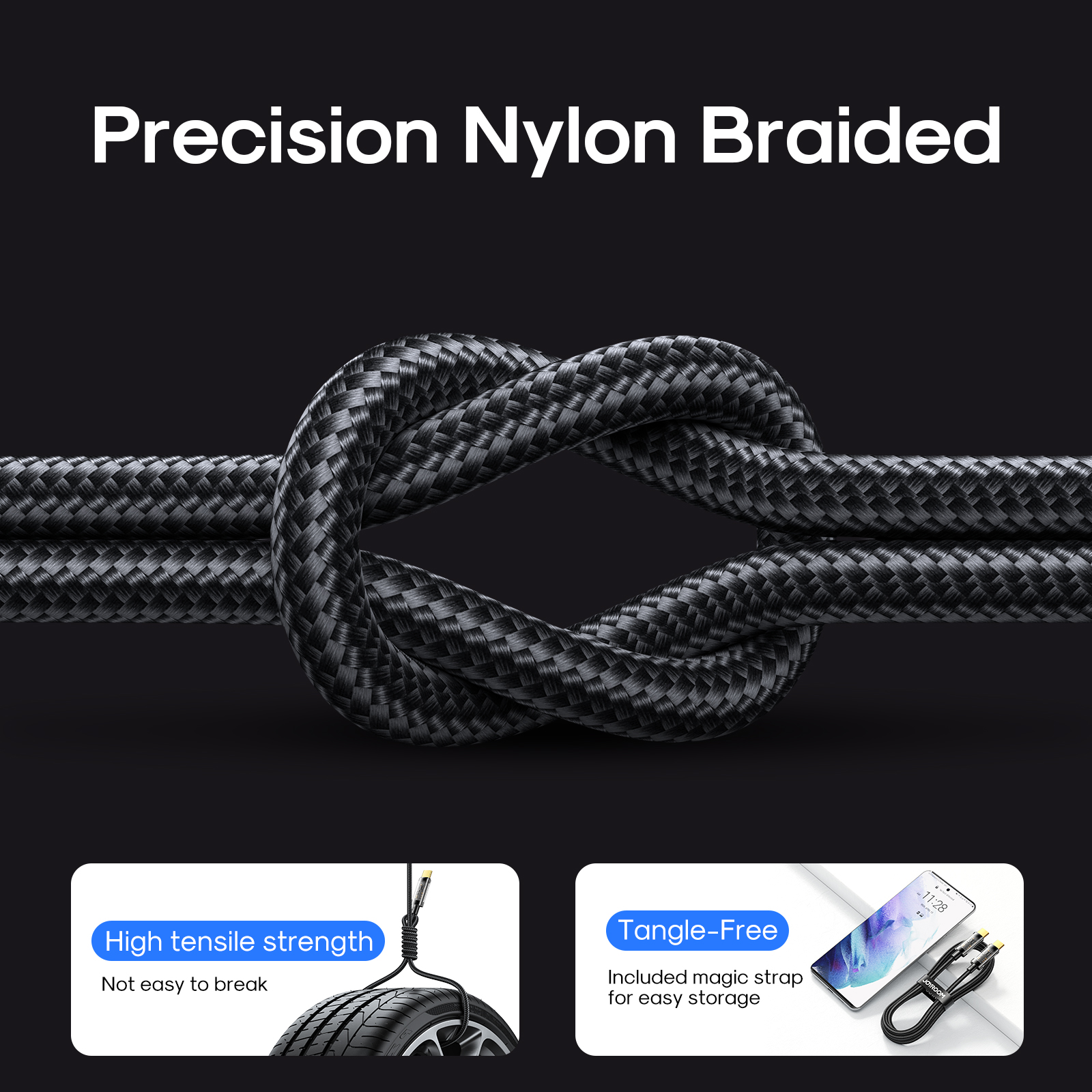 Picture of Joyroom S-UC027A12 USB To Type-C 3A Data Cable - 1.2m - Black - Black