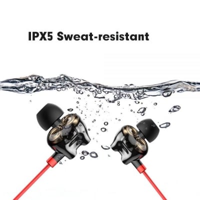 Picture of Wavefun Flex U Dual Dynamic Speaker Wireless Neckband Earphones - Black