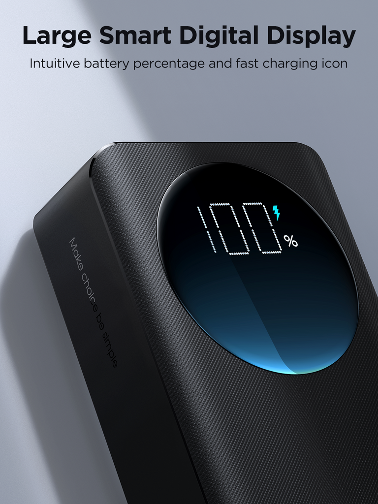 Picture of Joyroom PBF01/02/03 30W Super Fast Charging 10000/20000/30000mAh Big Capacity Power Bank with Troch Light For Laptop & Mobile - PBF 01 (10000mAh)