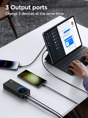 Picture of Joyroom PBF01/02/03 30W Super Fast Charging 10000/20000/30000mAh Big Capacity Power Bank with Troch Light For Laptop & Mobile - PBF 01 (10000mAh)