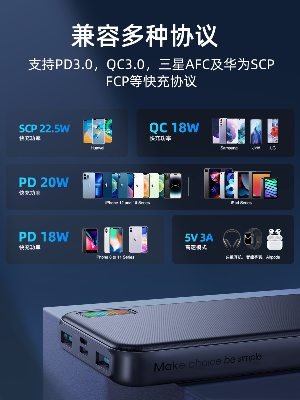 Picture of Joyroom JR-QP194 Dazzling Series 22.5W High Speed Charging 10000mAh Power Bank - Black - Black