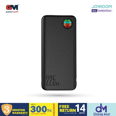 Picture of Joyroom JR-L015 22.5W Power Bank with Dual Cables & Troch Light 20000mAh Big Capacity External Charging Battery - Black