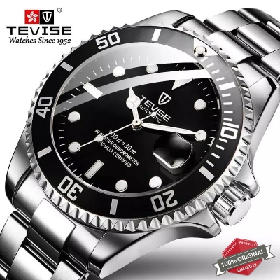 Picture of Tevise Top Brand Men Mechanical Automatic Fashion Luxury Watch - Black