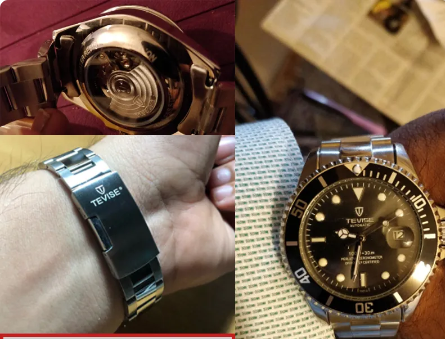 Picture of Tevise Top Brand Men Mechanical Automatic Fashion Luxury Watch - Black