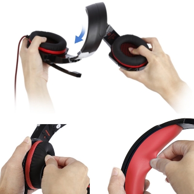 Picture of Kotion Each G9000 Over-Ear Gaming Headset 3.5mm Game Headphone Earphone with Microphone - Red - Red