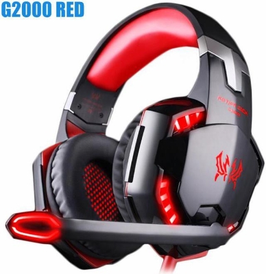 Picture of KOTION EACH G2000 LED Light Gaming Headset with Noise Cancelling Mic and 3D Surround Sound for PC, PS4, USB Connectivity - Black