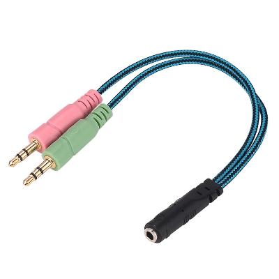 Picture of KOTION EACH 3.5mm 1 in 2 Y Splitter Adapters Audio Aux Cable Earphones for G9000 & G2000 Gaming Headset Headphones Connect for Computers