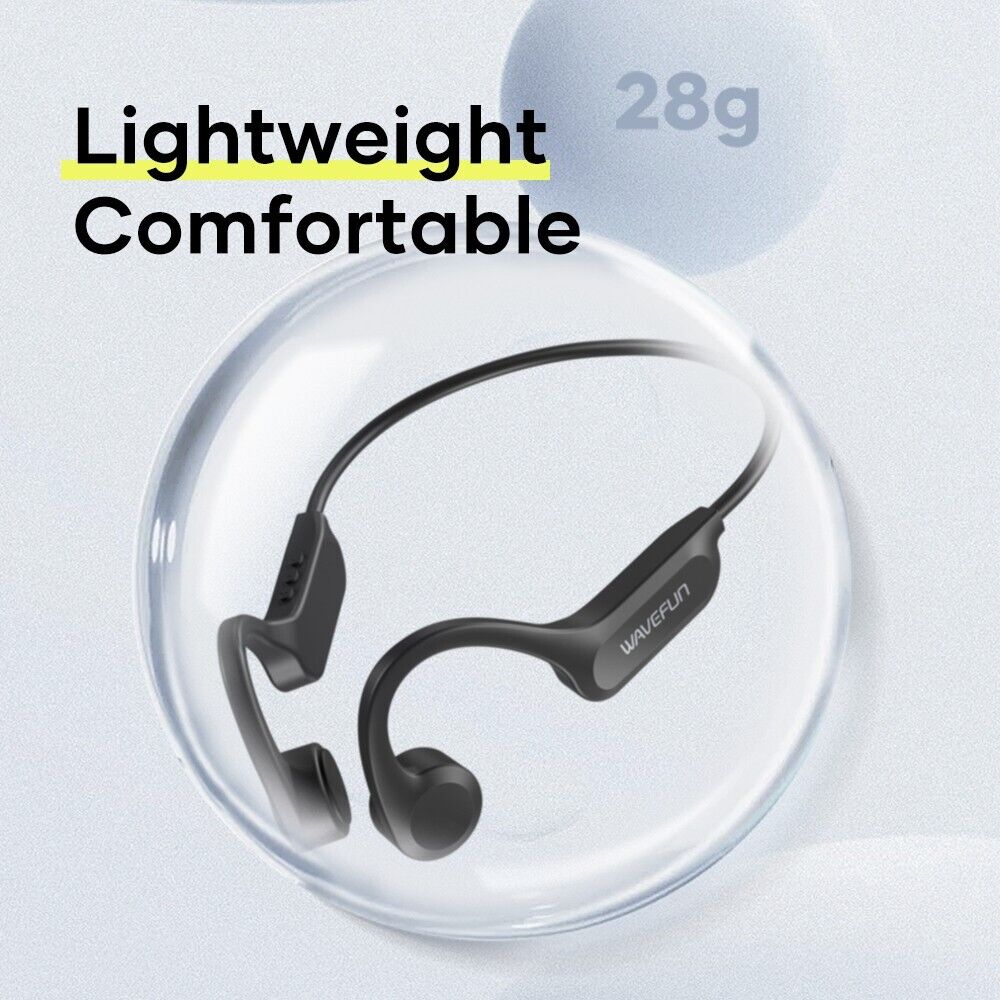 Picture of Wavefun Move Bluetooth Earphone Wireless Bone Conduction Headphones Earbuds - Black