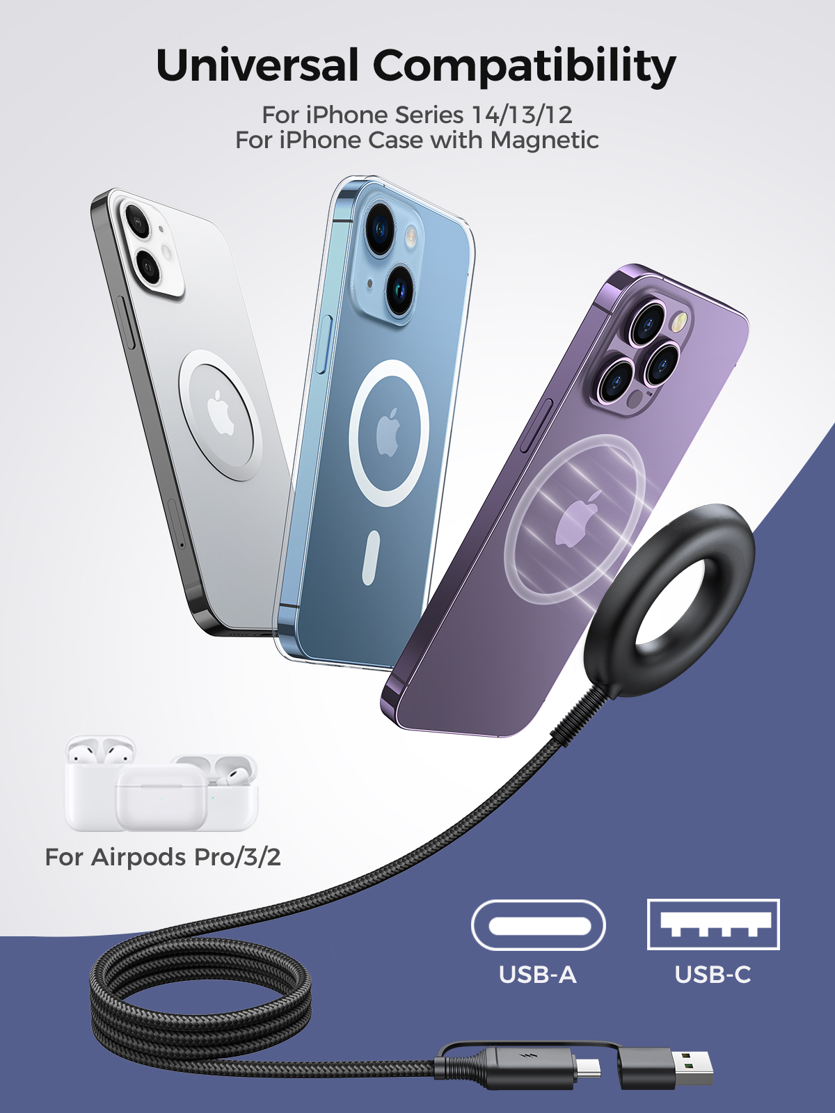 Picture of New Joyroom JR-WQM03 Magnetic Wireless Charger-Black - Black