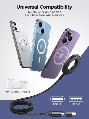 Picture of New Joyroom JR-WQM03 Magnetic Wireless Charger-Black - Black