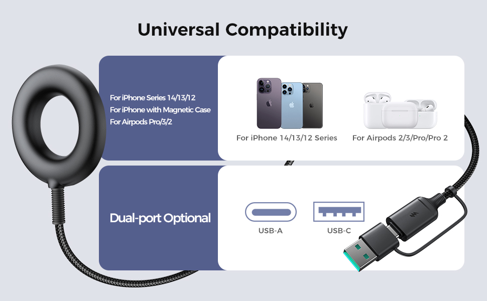 Picture of New Joyroom JR-WQM03 Magnetic Wireless Charger-Black - Black