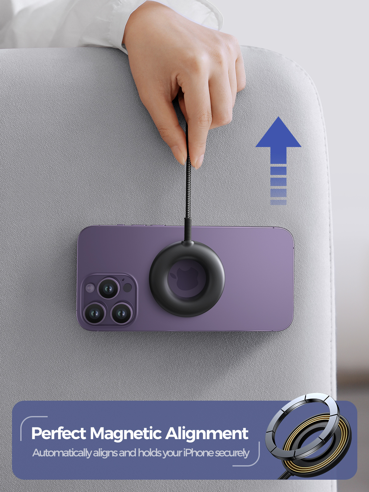 Picture of New Joyroom JR-WQM03 Magnetic Wireless Charger-Black - Black