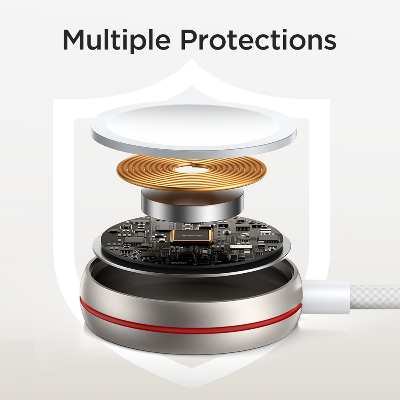 Picture of Joyroom (S-IW012) iPhone Watch Magnetic Charger+30W Fast Charging 2-in-1 Cable (USB-C) - 1.5m-White - White