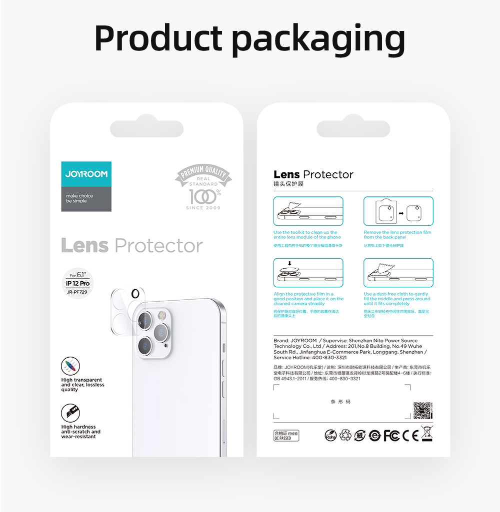 Picture of Joyroom JR-PF861 Mirror Series Lens Protector Gemstone version-iPhone 13 Pro and 13 Pro Max - Apple iPhone 13 Pro Max