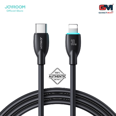 Picture of Joyroom S-A30 Star-Ring Series 30W Fast Charging Data Cable (Type-C to Lightning) 1m-Black - Black