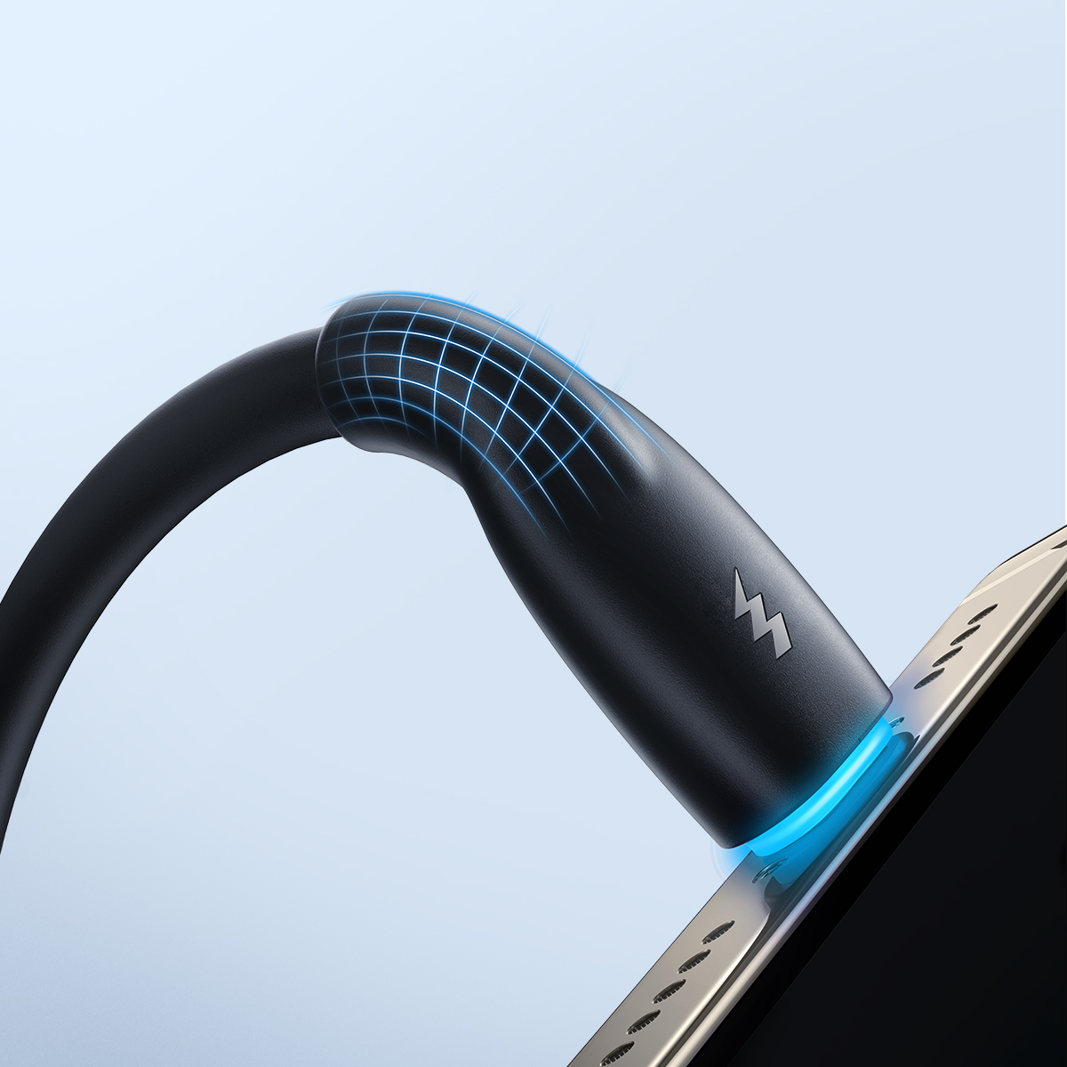 Picture of Joyroom S-A30 Star-Ring Series 3A Fast Charging Data Cable (USB-A to Type-C) 1m-Black - Black