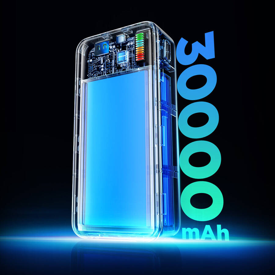 Picture of Joyroom JR-T018 12W 30000mAh Quick Charge Dazzling Series Power Bank - Black - Black