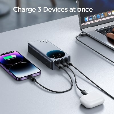 Picture of Joyroom JR-PBF05 65W Digital Display Fast Charging Power Bank 30000mAh -Black - Black