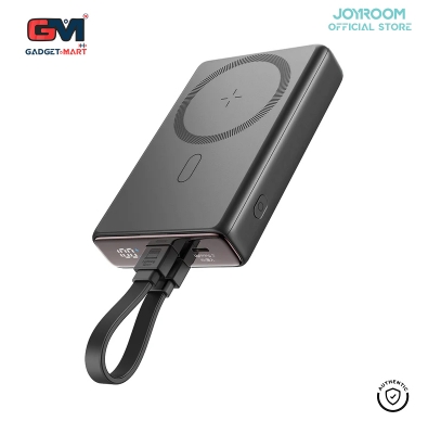 Picture of Joyroom JR-PBM01 magnetic 10000mAh 20W with stand + Lightning cable - USB-C - black - Black