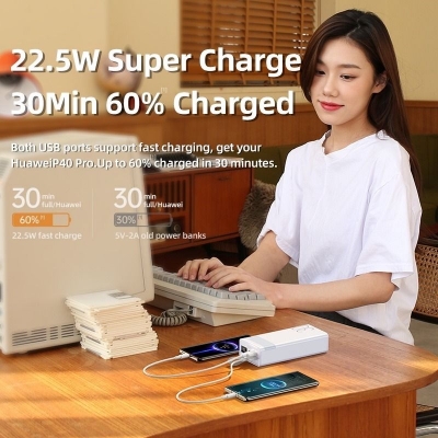 Picture of Remax RPP- 320 30000 mAh 20W+22.5W Super Fast Charging Powerbank  With Camping LED Light - Black