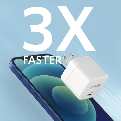Picture of Anker Powerport III 20W Cube USB-C Charger PD Adapter - White