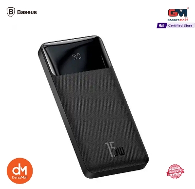 Picture of BASEUS BIPOW 10000mAh 15W Digital Display Fast Charging Power Bank - Black - Black