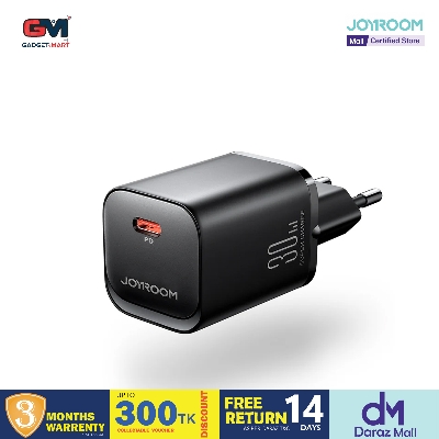 Picture of JR-TCF07EU Speed Series PD 30W Single-Port Charger (EU Plug) -Black - Black