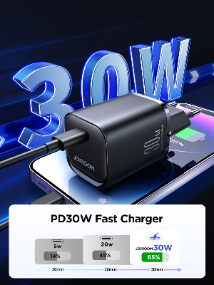 Picture of JR-TCF07EU Speed Series PD 30W Single-Port Charger (EU Plug) -Black - Black