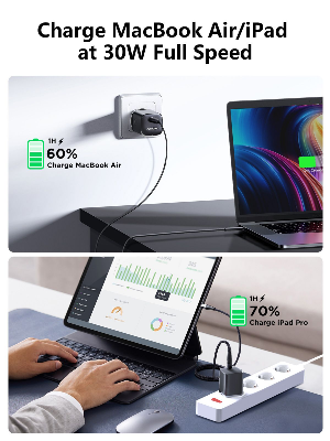 Picture of JR-TCF07EU Speed Series PD 30W Single-Port Charger (EU Plug) -Black - Black