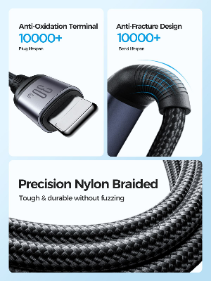 Picture of Joyroom S-A21 Speedy Series 30W 3-in-1 Fast Charging Cable (Type-C To Lightining + Type-C + Micro) 1.2m-Black - Black