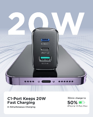 Picture of Joyroom JR-TCF10 32W 2C1A Fast Charger  (EU) -Black - Black