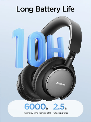 Picture of Joyroom JR-OH1 Bluetooth Headset with Noise Cancelling Microphone - Black - Black