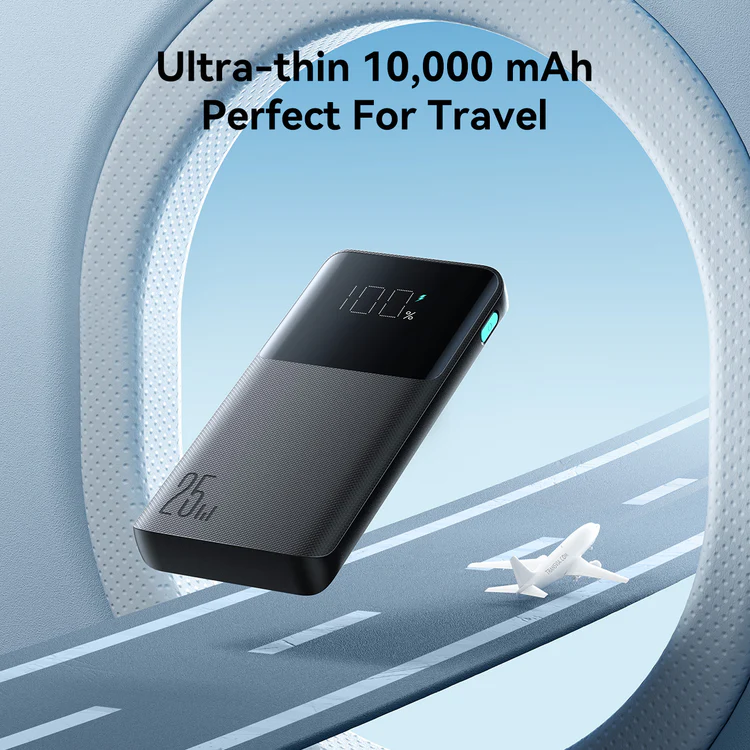 Picture of Joyroom JR-PBF20 Digital Display 25W Fast Charge Mobile Powerbank 10000mAh - Black - Black