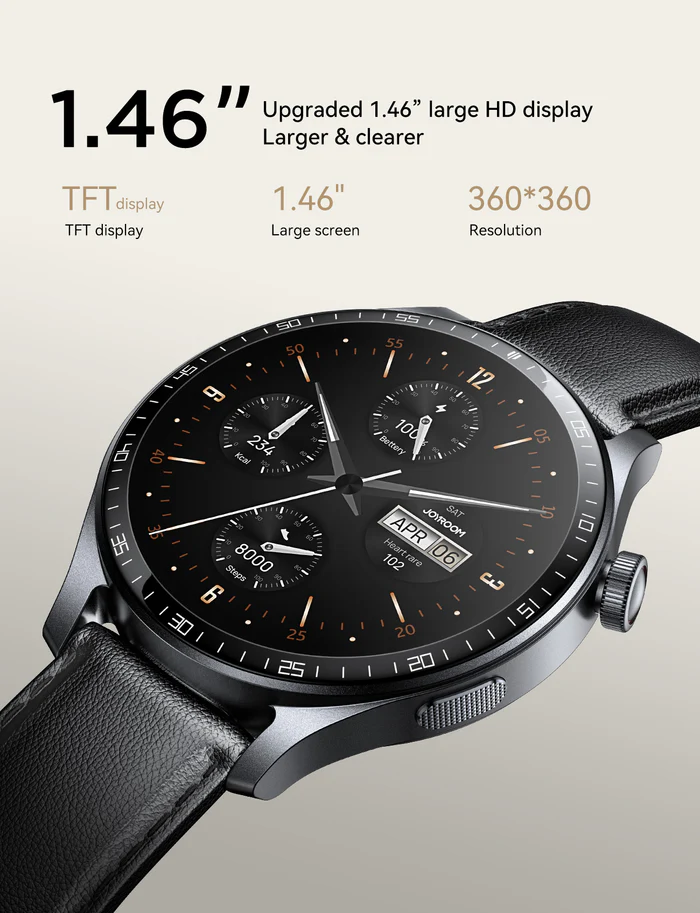 Picture of JOYROOM JR-FC2 Pro Classic Series Smart Watch (Answer/ Make Call) - (2 Type Belt) - Black