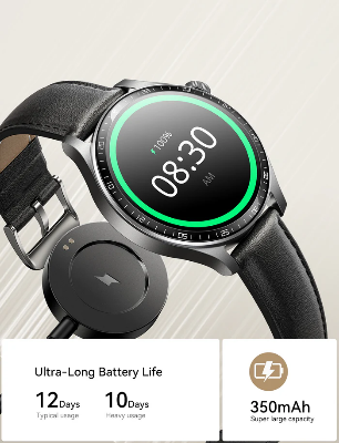 Picture of JOYROOM JR-FC2 Pro Classic Series Smart Watch (Answer/ Make Call) - (2 Type Belt) - Black