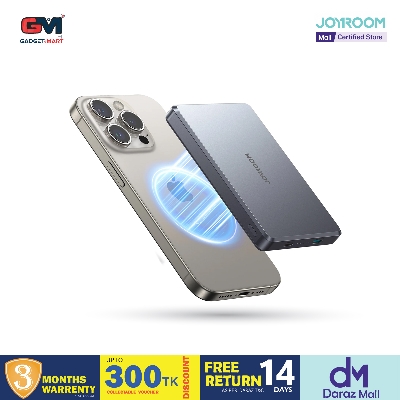Picture of Joyroom JR-PBM08 Pro Ultra Slim 20W Magnetic Wireless Power Bank 10000mAh- Black - Black