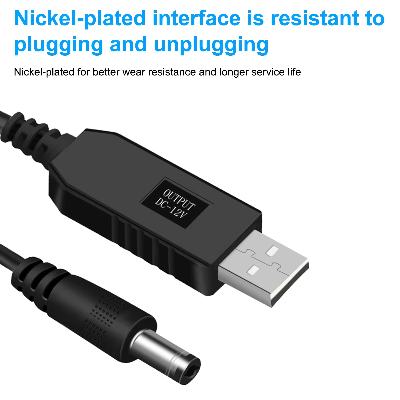 Picture of DC 5V to DC 9V/12V Powerbank to Router and Onu Step UP Module USB Converter Adapter Cable (2.1x5.5mm Plug)