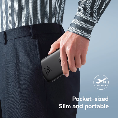 Picture of JOYROOM JR-PBF17 PD 22.5W Fast Charging 10000mAh High Capacity Power Bank with Type C Cable - Black