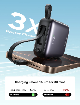 Picture of JOYROOM JR-PBF27 22.5W Mini 10000mAh Power Bank - Black