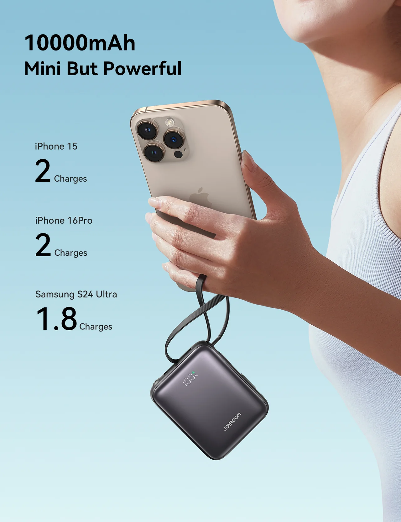 Picture of JOYROOM JR-PBF27 22.5W Mini 10000mAh Power Bank - Black