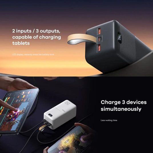 Picture of Remax RPP-117 Piloteer Series 50000mAh 27W Fast Charging (PD 27W+QC 22.5W) Power Bank - White - White