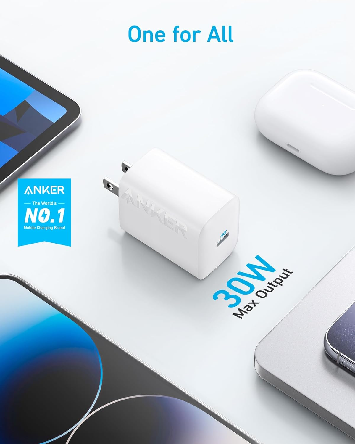 Picture of Anker 312 30W Super Fast Charging Safe Charger – B2640 - White