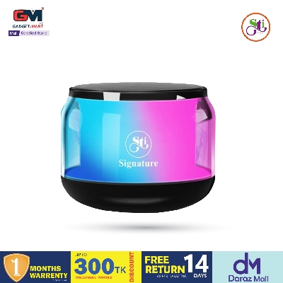 Picture of Signature STI-DR32 Transparent RGB Wireless Speaker - Black
