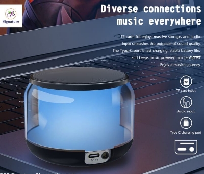 Picture of Signature STI-DR32 Transparent RGB Wireless Speaker - Black